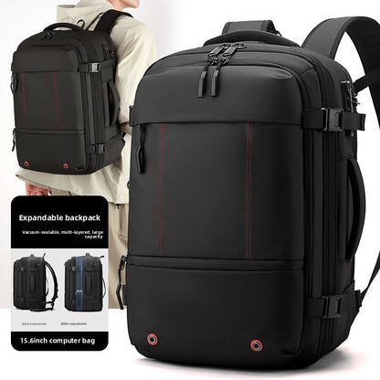 Vacuum Compression Expandable Travel Backpack with Wet-Dry Separation