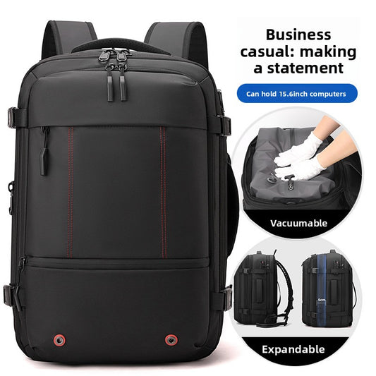 Vacuum Compression Expandable Travel Backpack with Wet-Dry Separation