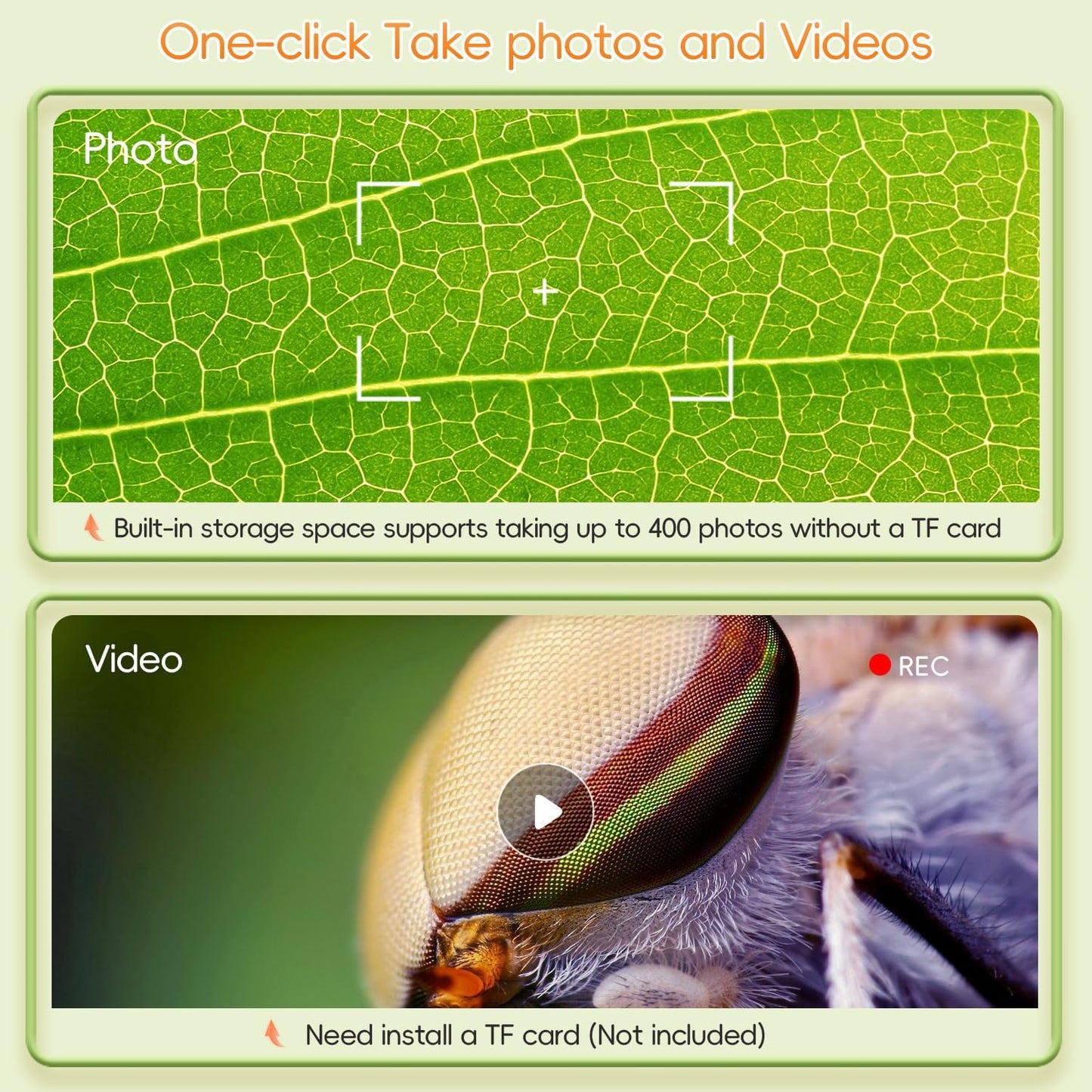 Digital Microscope with 2.0 Inch Screen, 1000x Zoom, Mini Microscope Camera for Children, Birthday Gifts Aged 3+