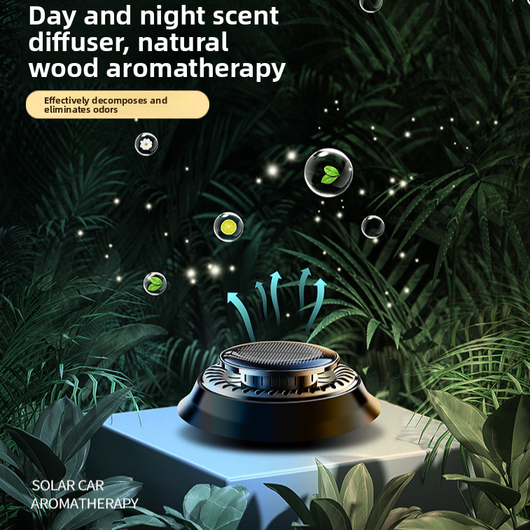 Solar-powered car air freshener