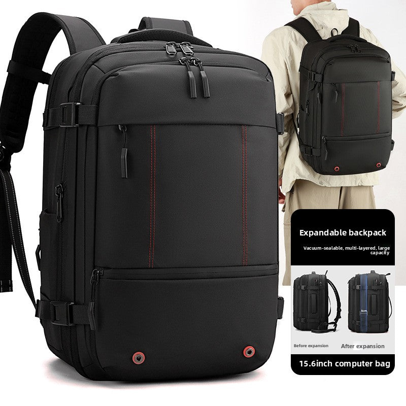 Vacuum Compression Expandable Travel Backpack with Wet-Dry Separation